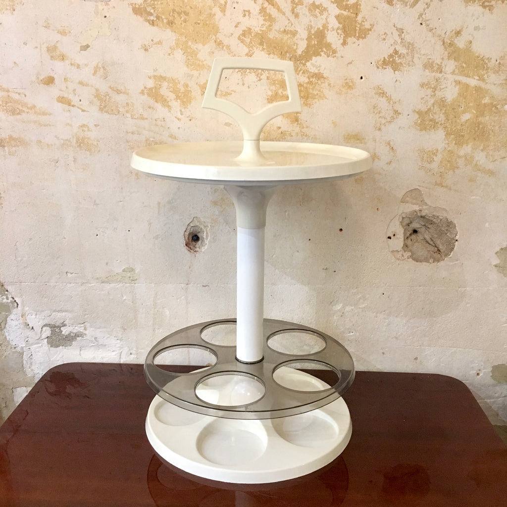 Desserte / porte-bouteilles portatif 70's