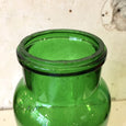 Grand bocal avec bouchon en verre moulé de couleur verte