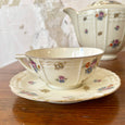 Service à thé fleuri en porcelaine de Limoges