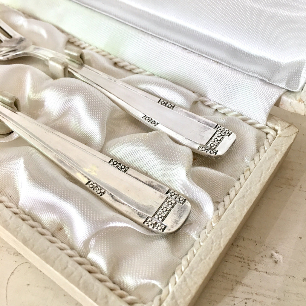 Coffret de naissance : écrin fourchette et cuillère