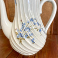 Service à café en porcelaine de Limoges Haviland modèle tors fleurs bleues