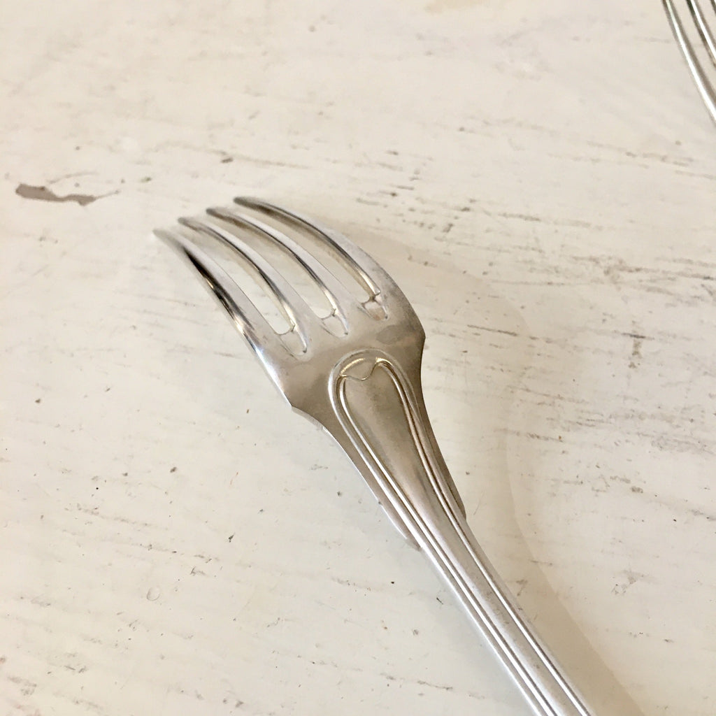 Ensemble de 6 grandes fourchettes en métal argenté MF