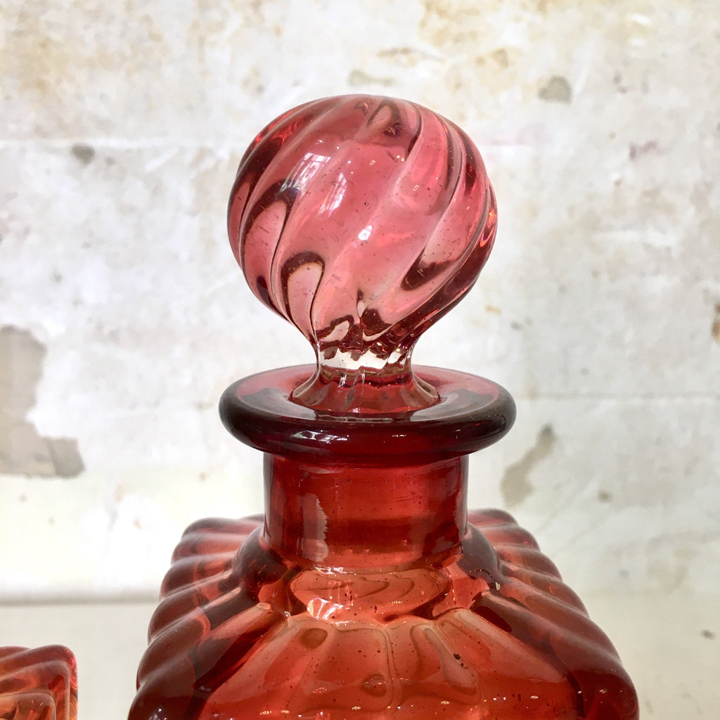 Ensemble de 2 flacons de toilette Baccarat modèle Bambou