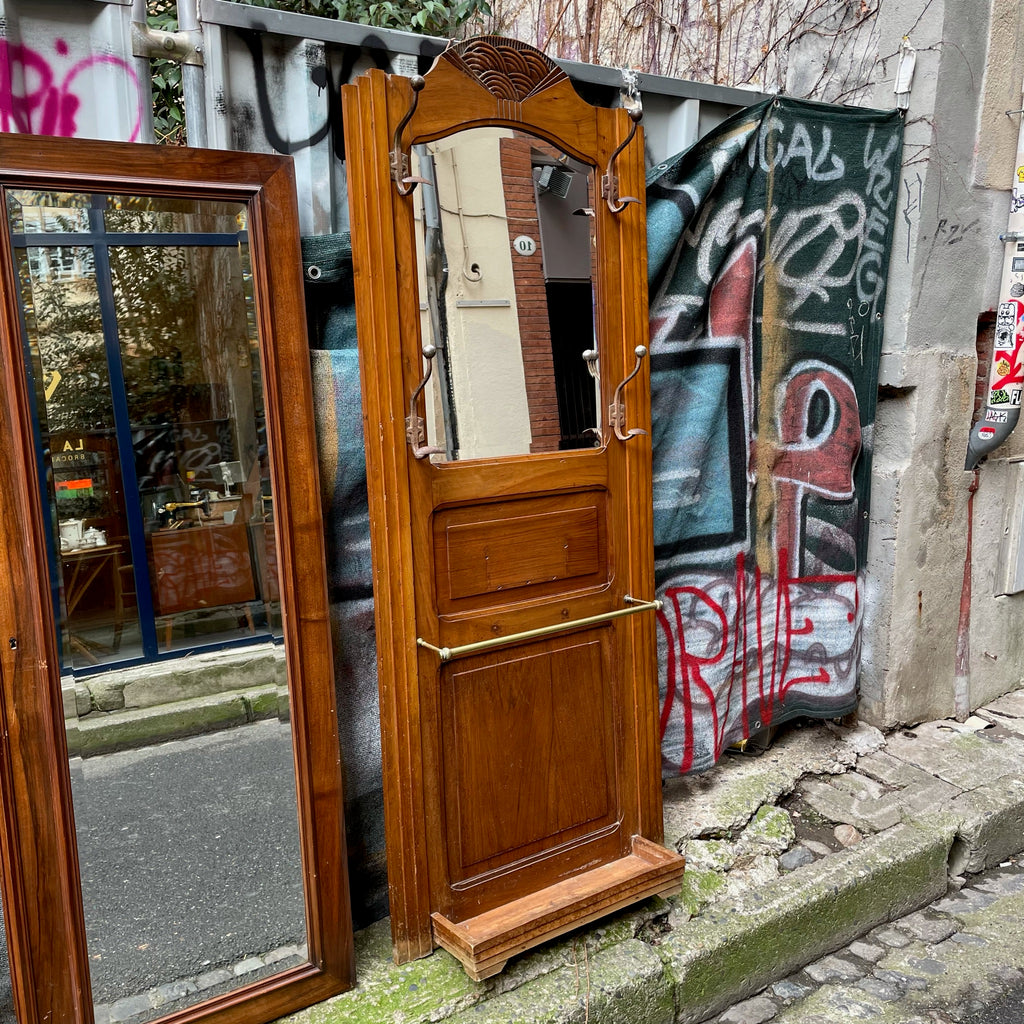 Porte-manteaux Art Déco avec miroir