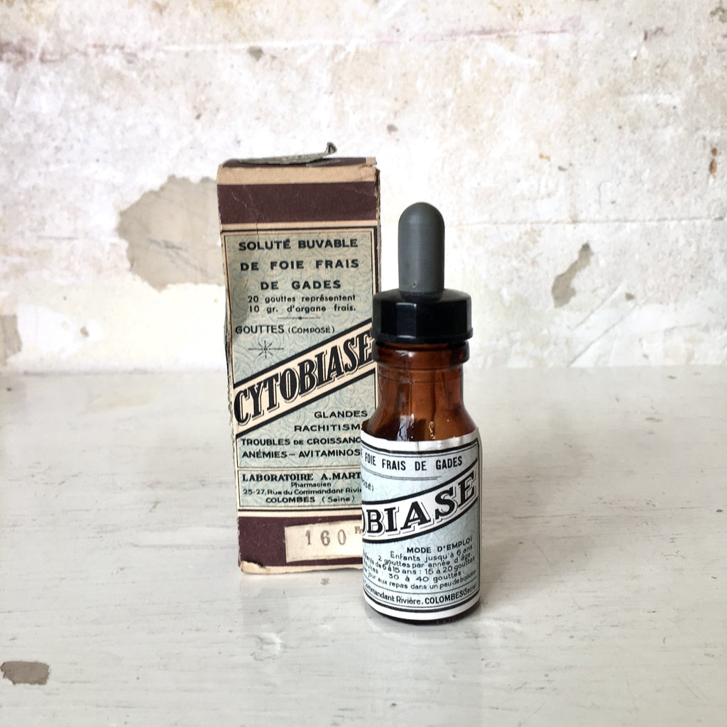 Ancienne boîte de médicaments avec flacon d'origine - Cytobiase