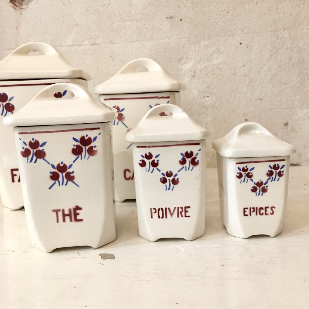 Ensemble de 5 pots à épices Badonviller