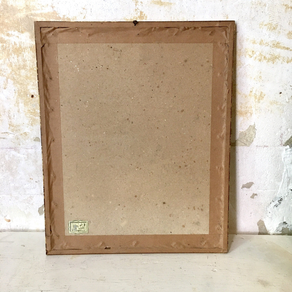 Illustration rose rose encadrement doré