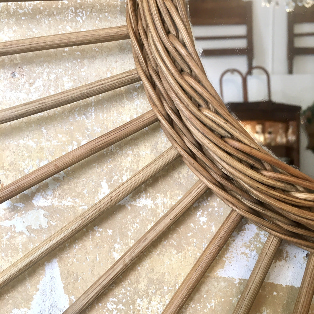 Miroir soleil en osier