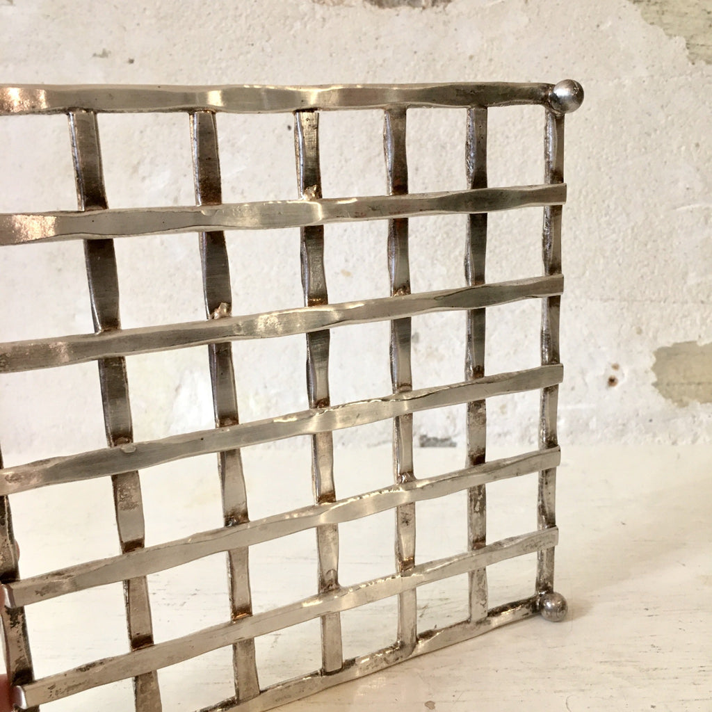 Dessous de plat en métal argenté