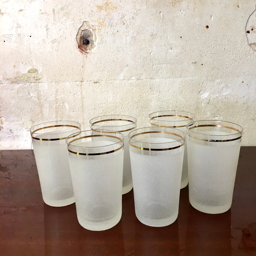 Lot de 6 verres à orangeade granité