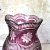 Grand vase en cristal de Bohème violet
