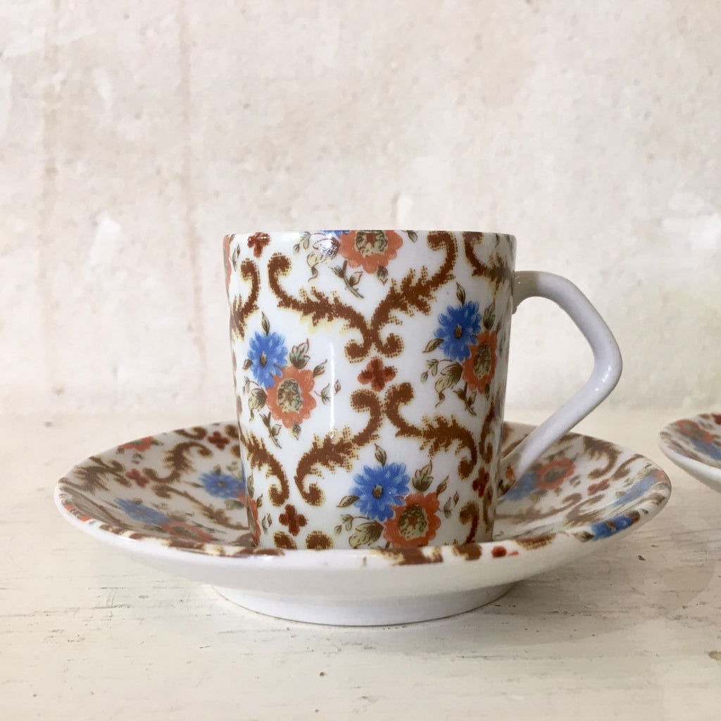 Ensemble de 2 tasses et soucoupes Porcellana Karim