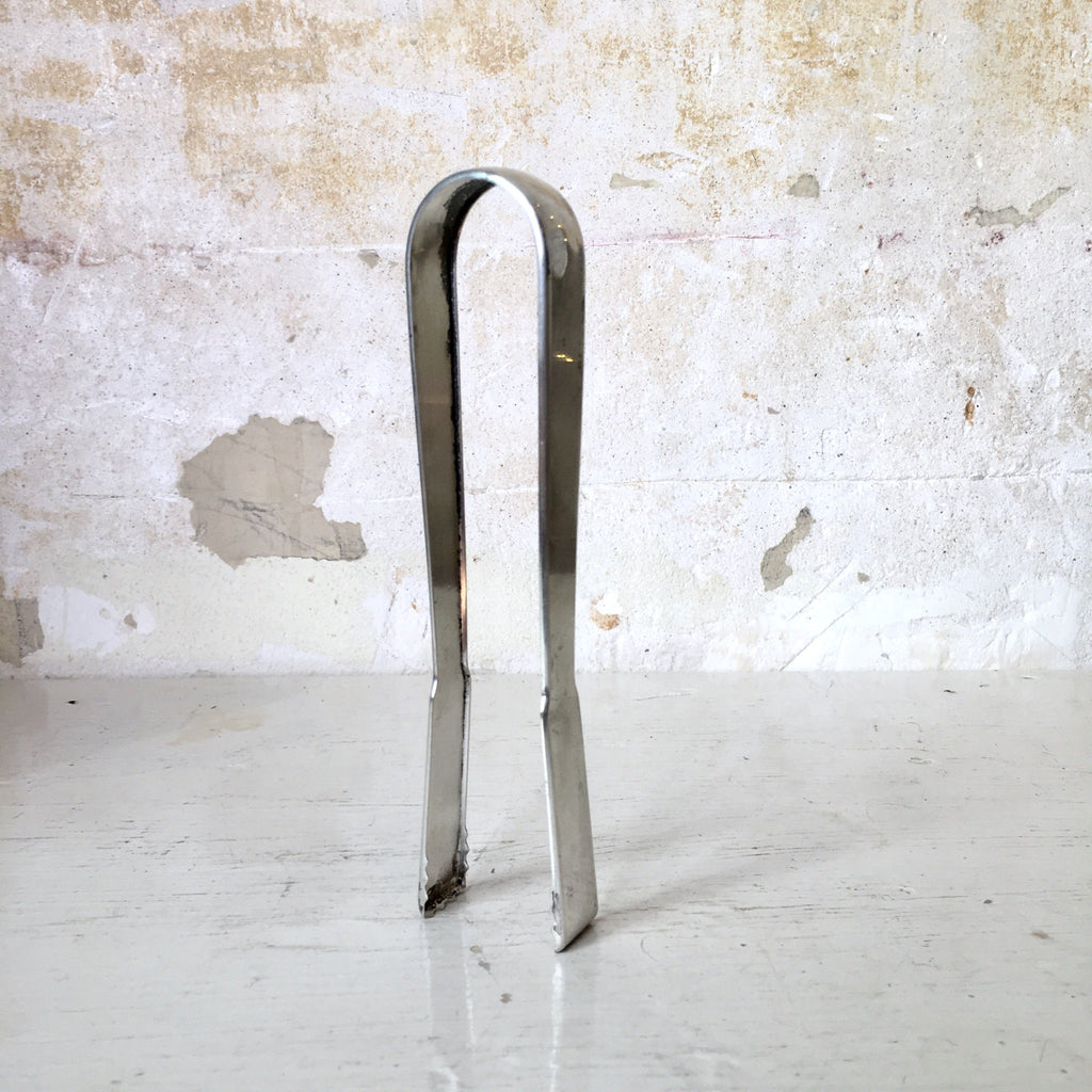 Pince à glaçon en argent massif