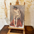 Huile sur toile Jeune femme nue