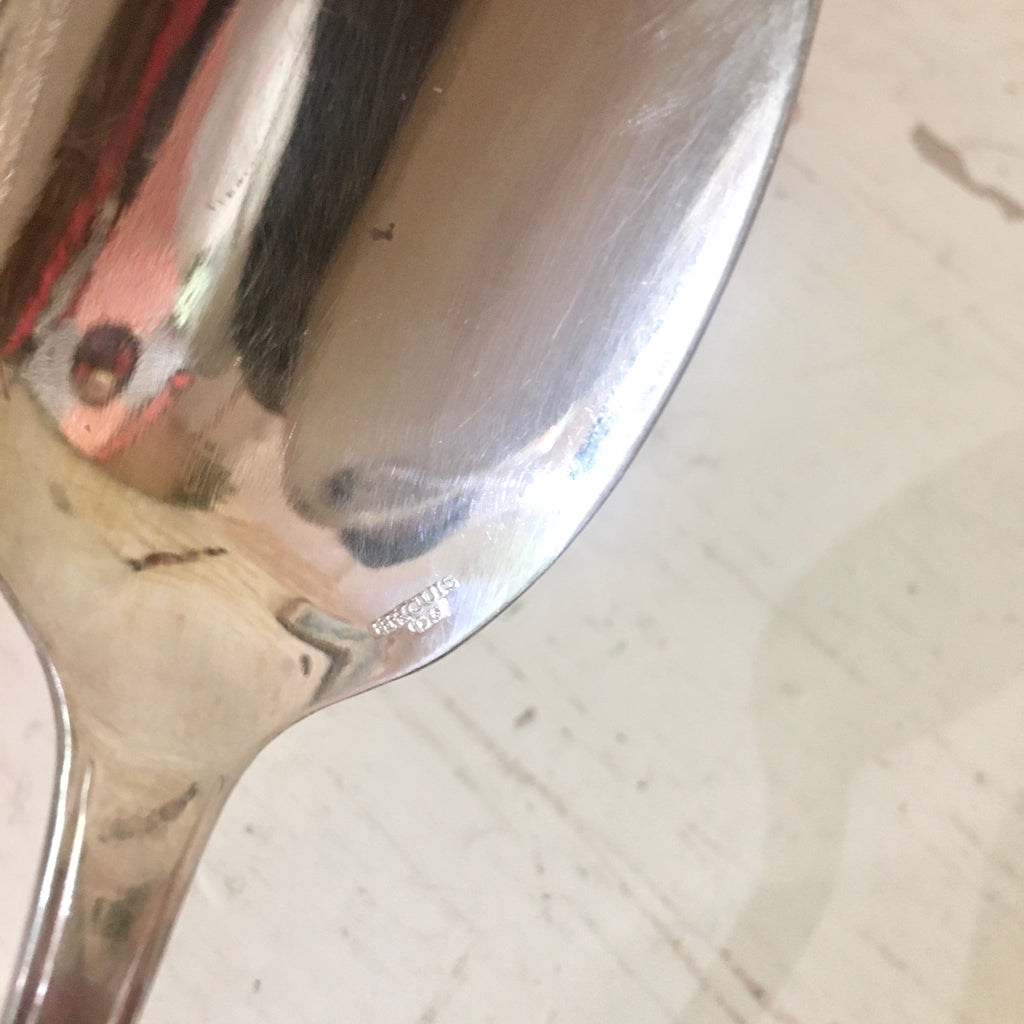 Ensemble de 6 cuillères à entremets en métal argenté Ercuis