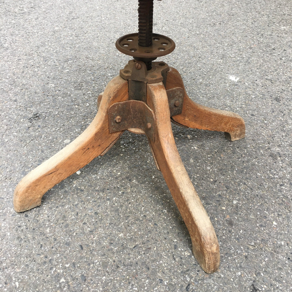 Fauteuil de bureau en bois pivotant