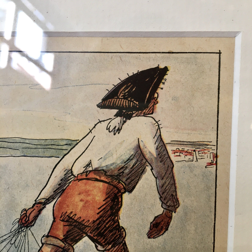 Planche illustrée de Pierre Noury 1931 - Gulliver à Lilliput de Swift