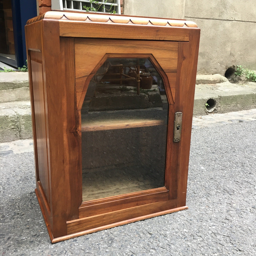 Petite vitrine Art Déco en bois