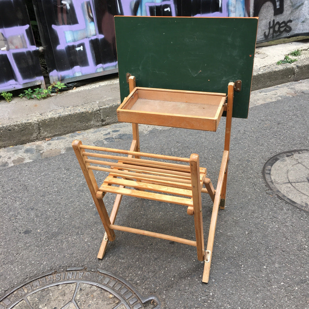 Bureau d'enfant pliable en formica orange
