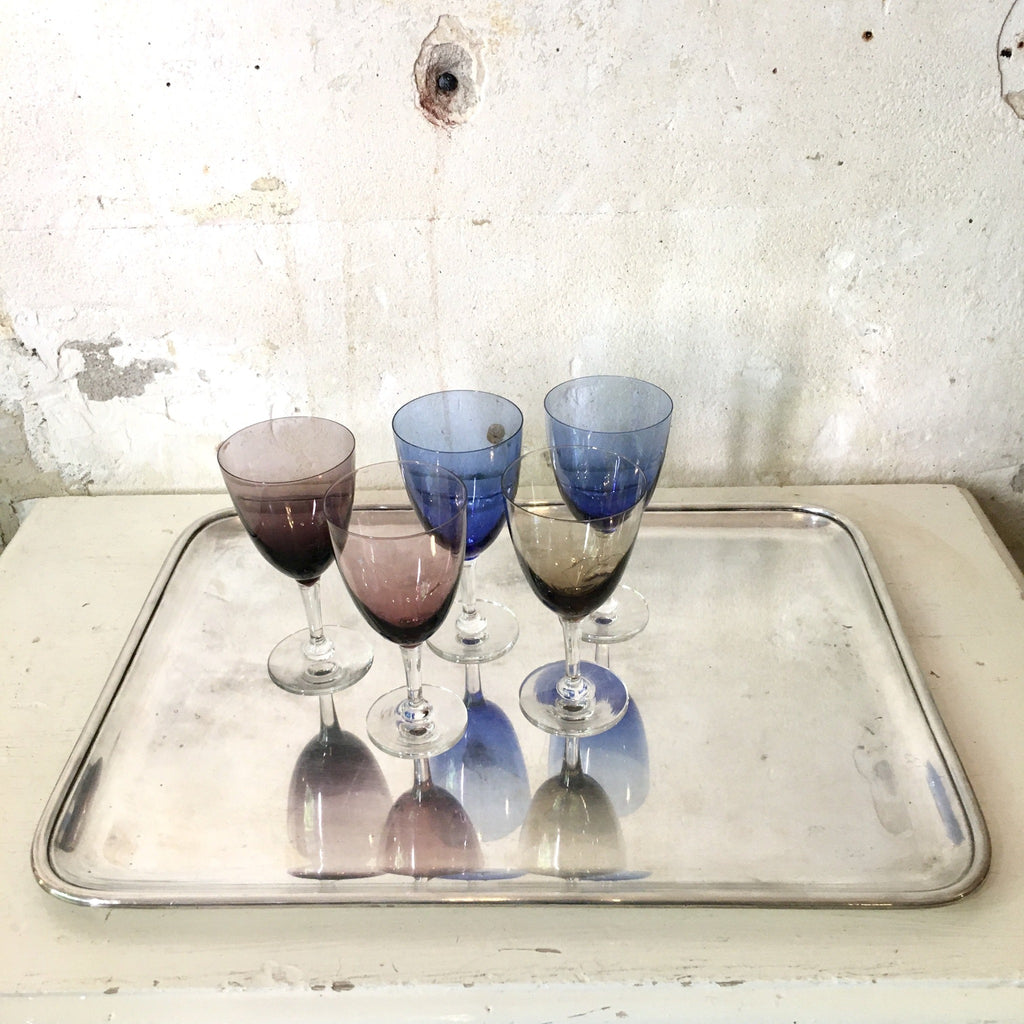 Grand plateau en métal blanc Félix Frères