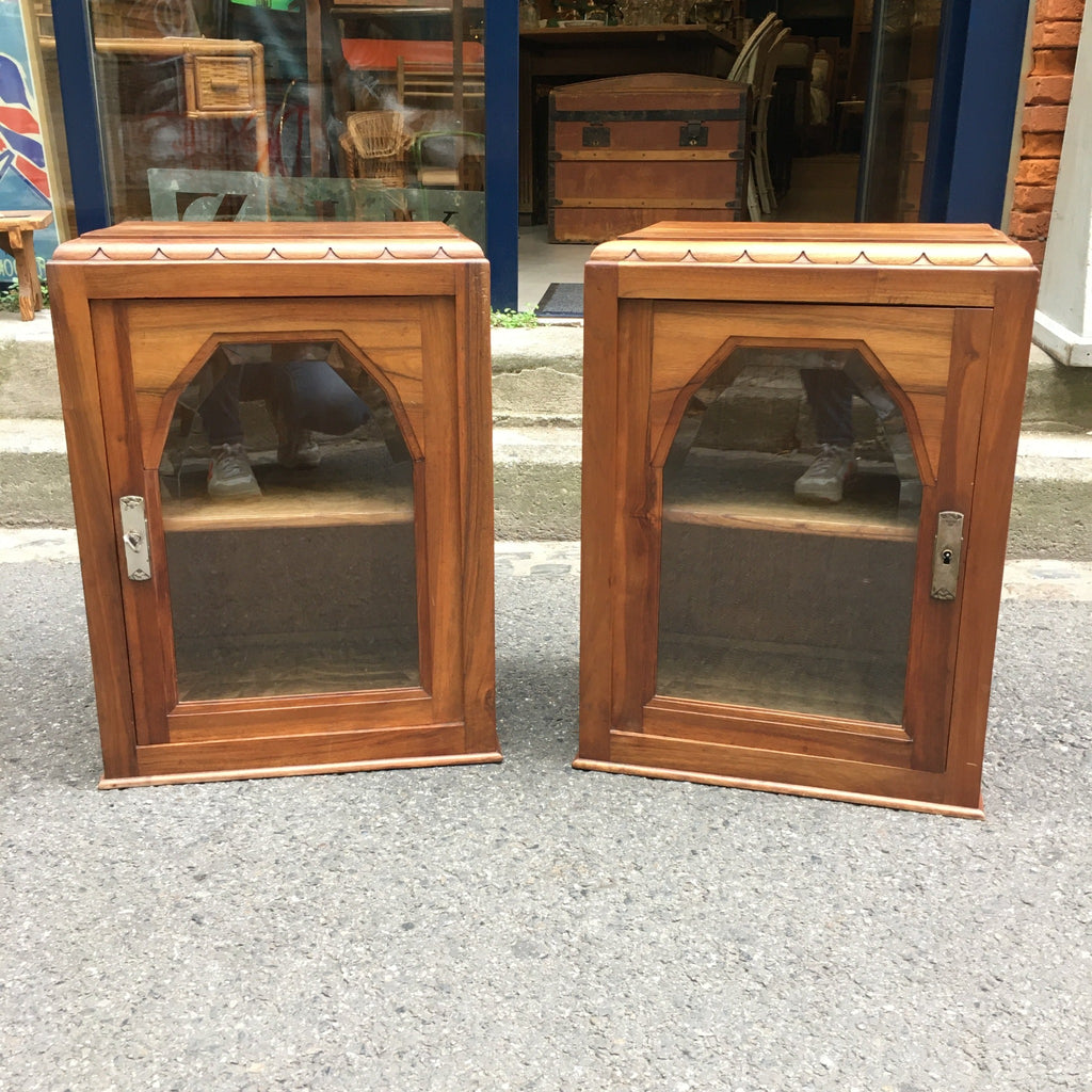 Petite vitrine Art Déco en bois