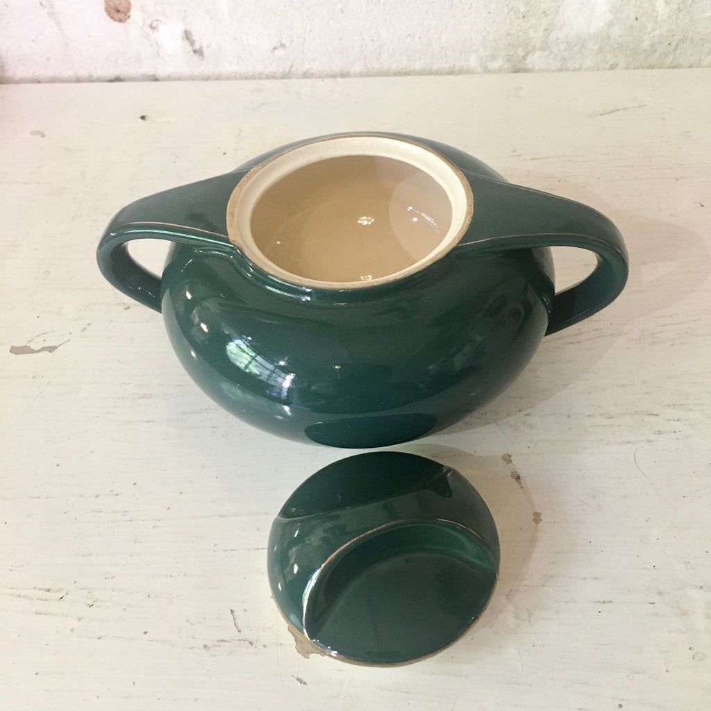 Sucrier vert Art Déco Salins