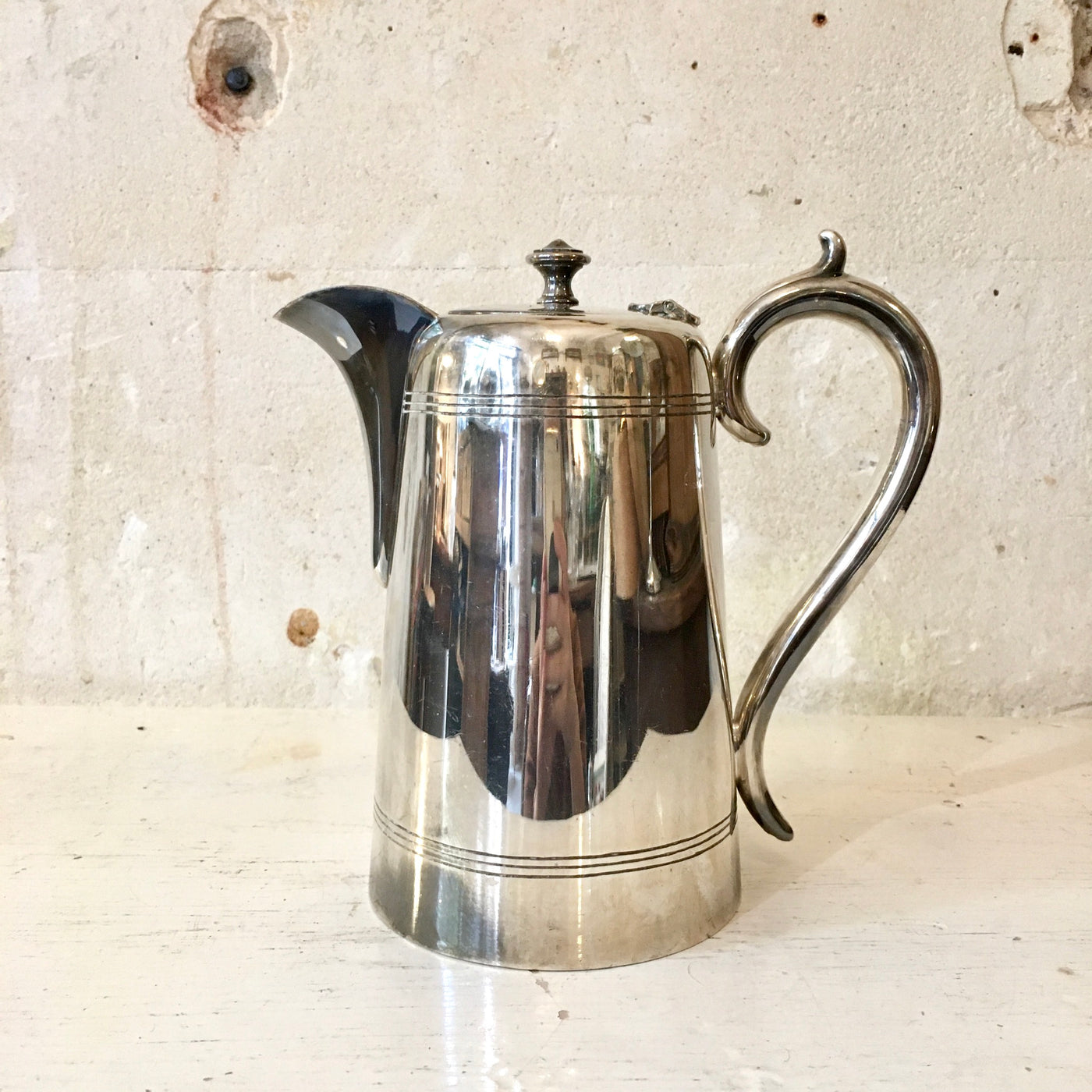 Cafetiere théière métal argenté art déco Cafetiere théière métal argenté art déco