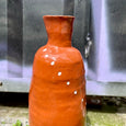 Vase bouteille céramique argile rouge Christine Zirk