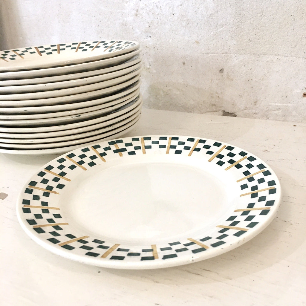 Assiette à dessert Chantilly Terre de Fer HBC en faïence