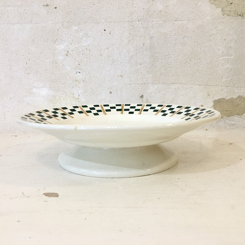 Présentoir à gâteaux en faïence Chantilly Terre de Fer HBC