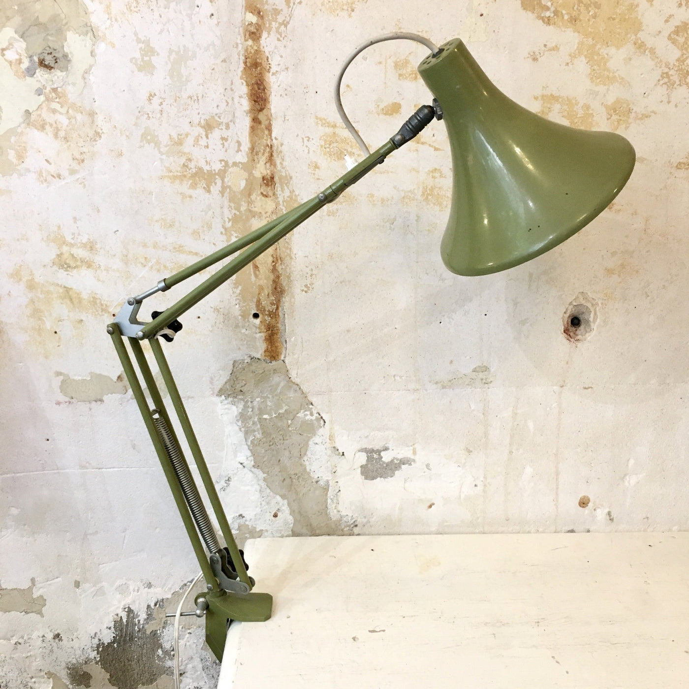 Lampe articulée d'usine vert laurier