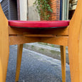 Paire de chaises vintage skaï rouge années 60