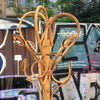 Porte-manteaux vintage des années 60 rotin et bambou