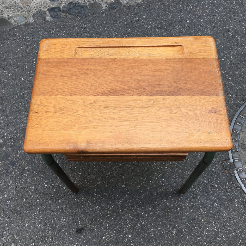 Bureau d'enfant en bois pieds tubulaires