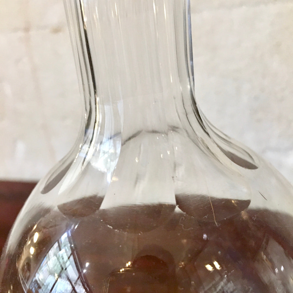 Carafe avec bouchon en cristal côtes plates