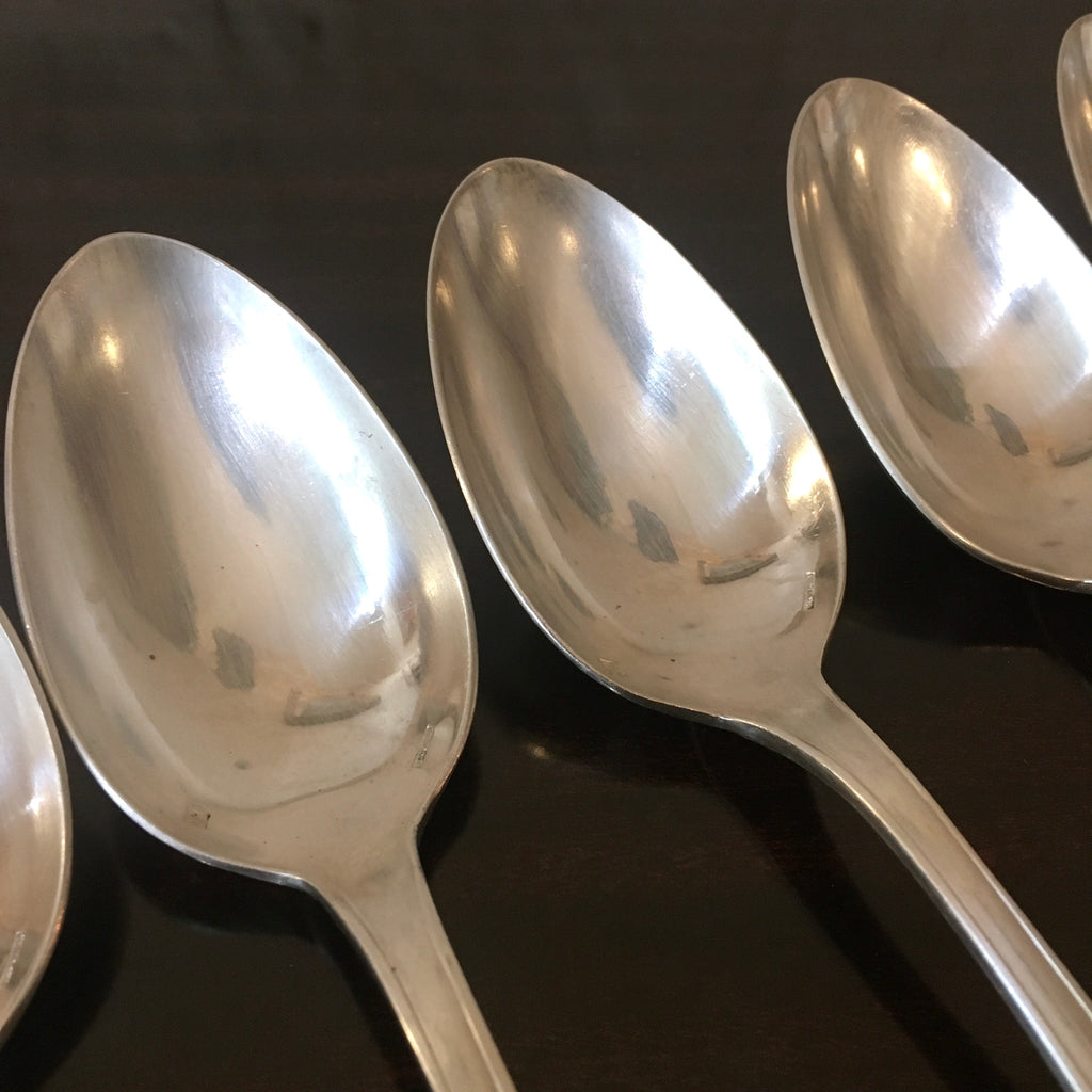 Lot de 6 cuillères à soupe Argental monogrammées