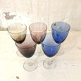 Ensemble de 5 verres colorés en cristal