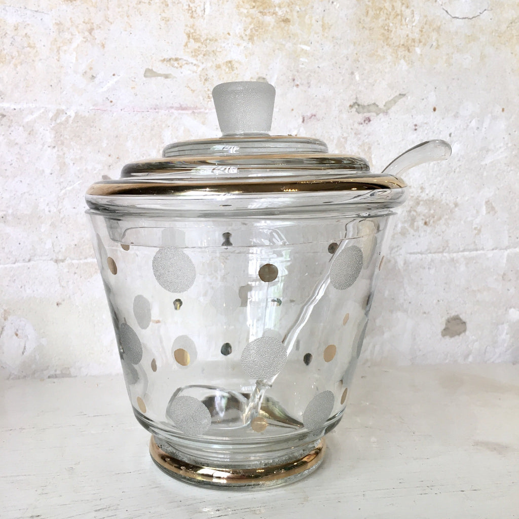 Service à punch en verre incolore