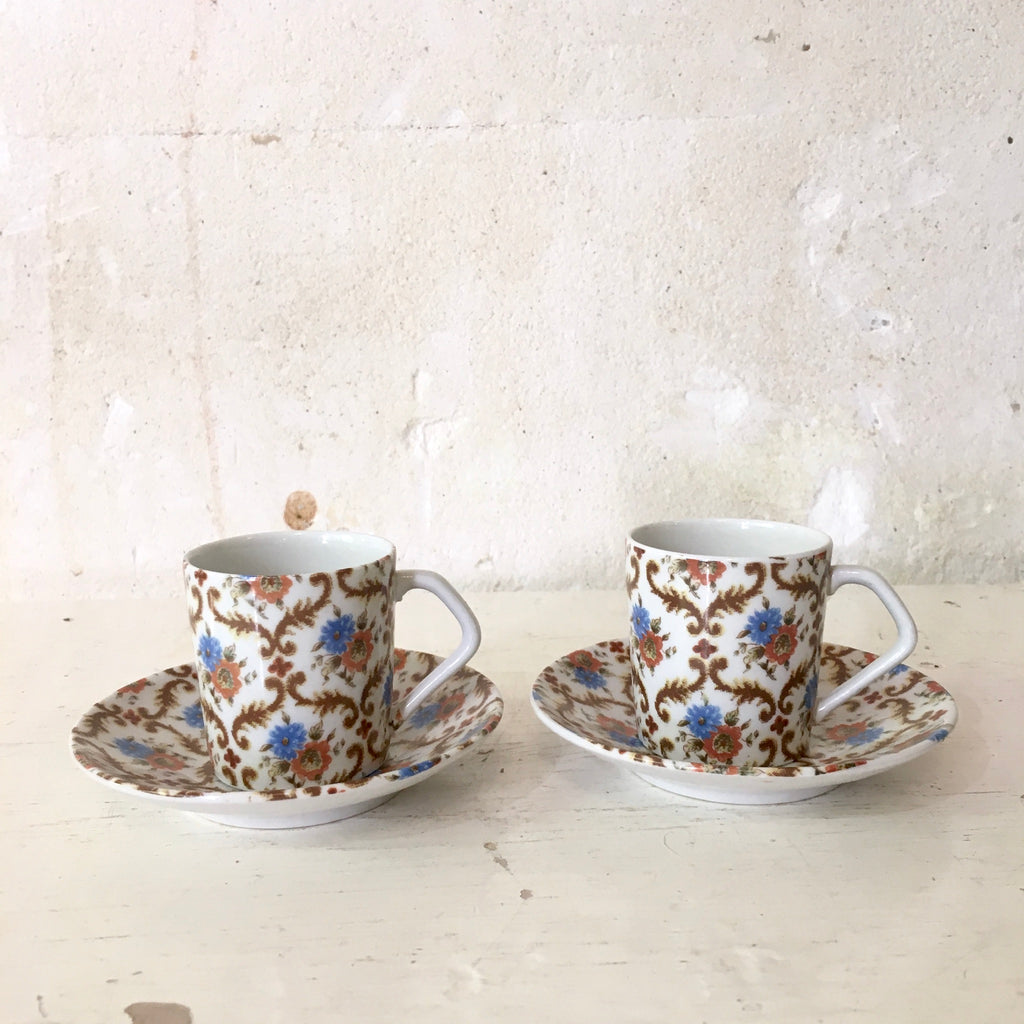 Ensemble de 2 tasses et soucoupes Porcellana Karim