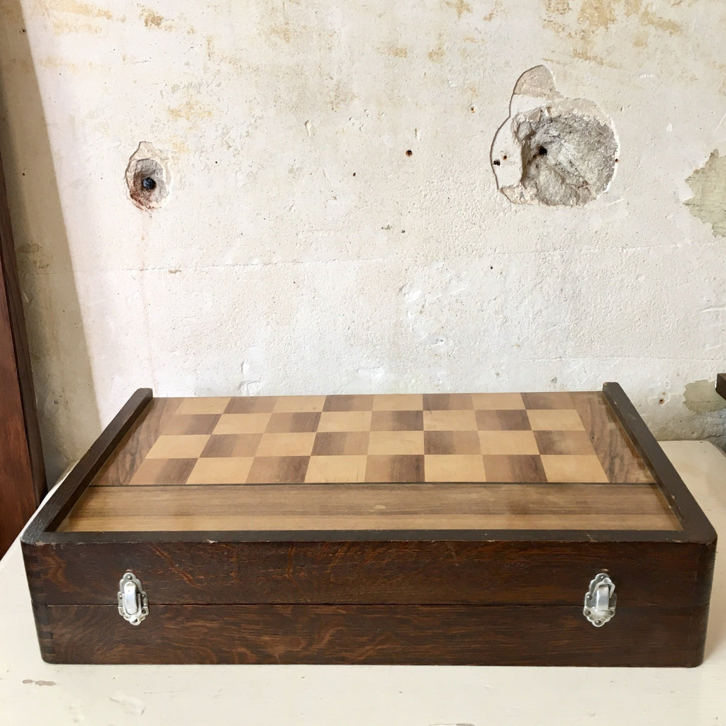 Mallette jeu de jacquet et de dames