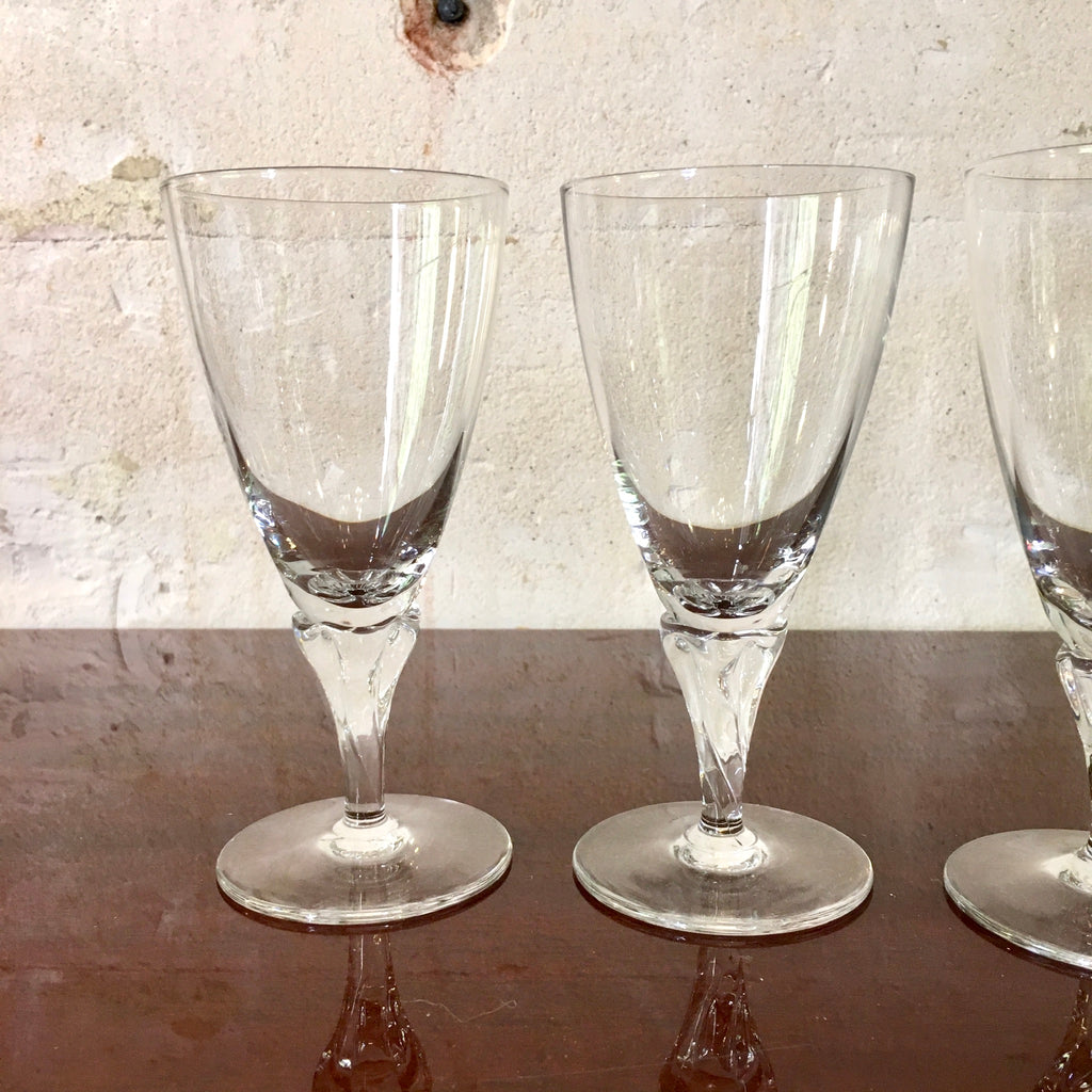 Lot de 4 verres à pied en cristal