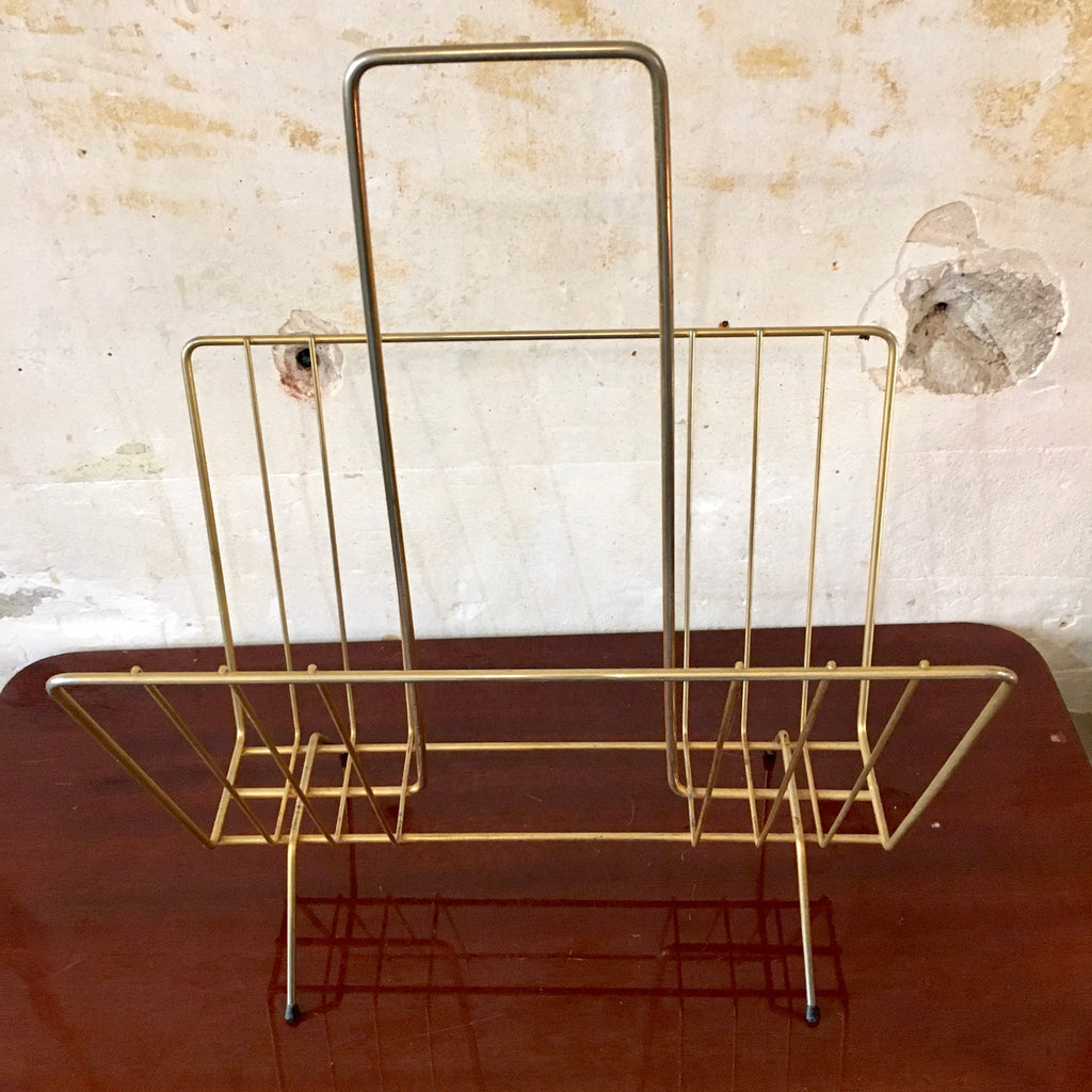 Porte-revues en métal doré