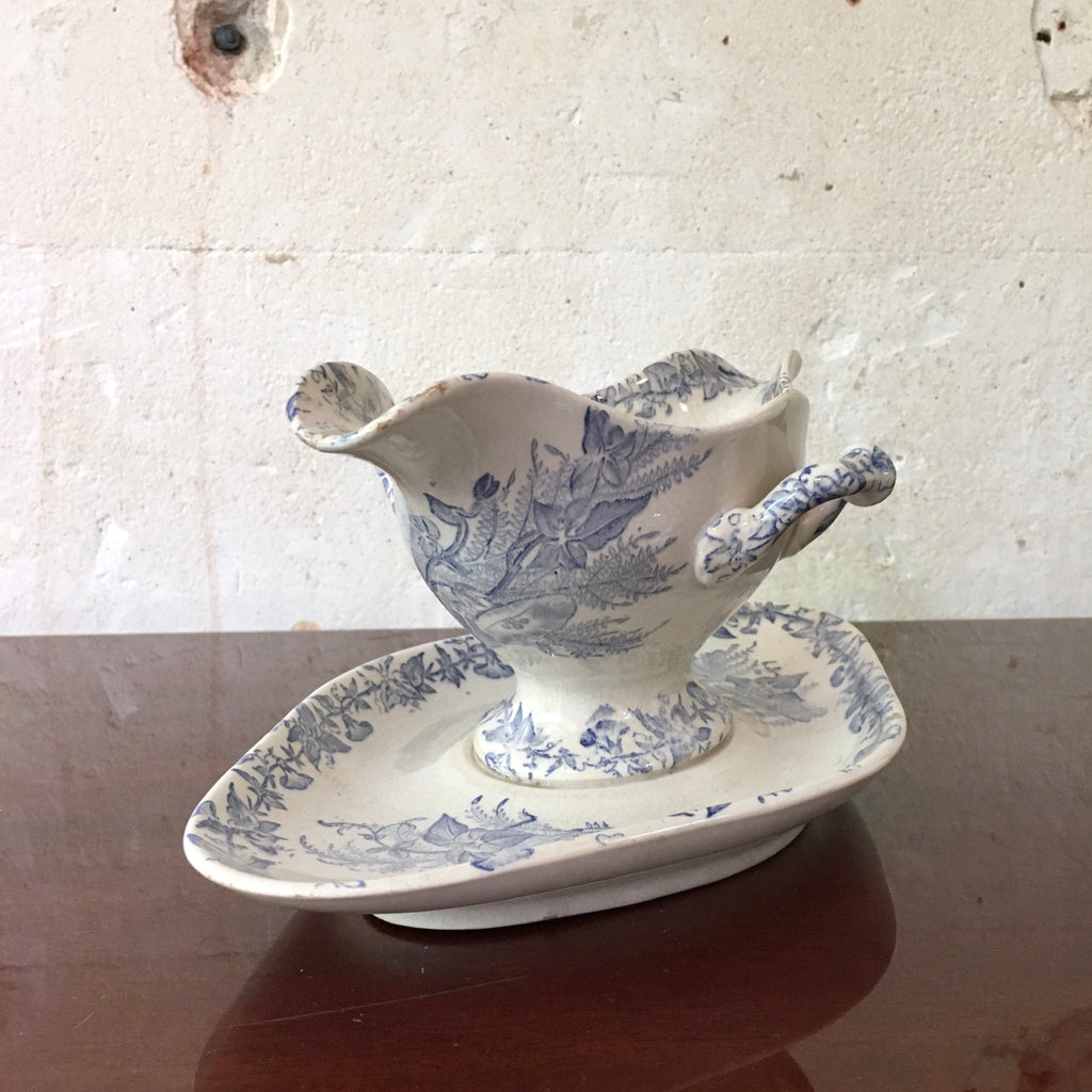 Saucière en faïence Liseron FF Pexonne