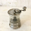 Moulin à poivre en métal argenté et cristal