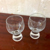 Paire de verres en cristal pieds boule
