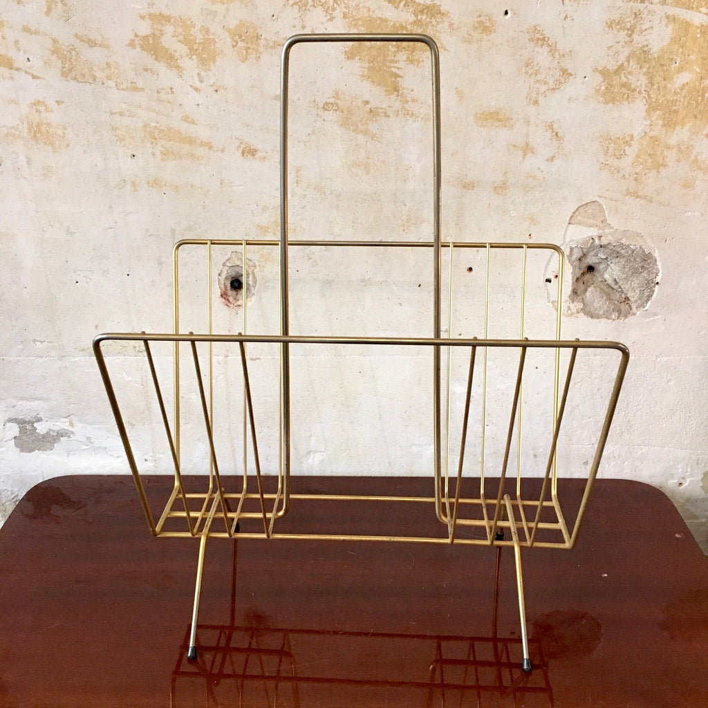 Porte-revues en métal doré