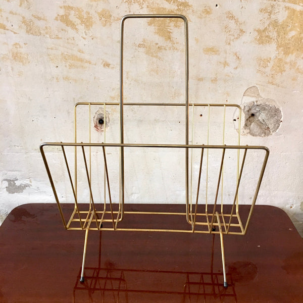 Porte-revues en métal doré