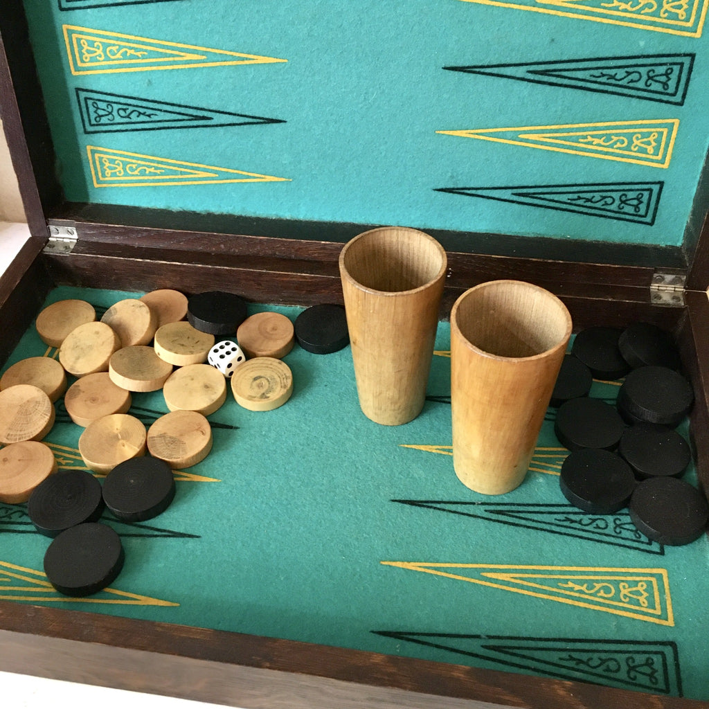 Mallette jeu de jacquet et de dames