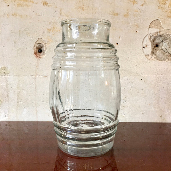 Grande bonbonnière en verre moulé sans bouchon