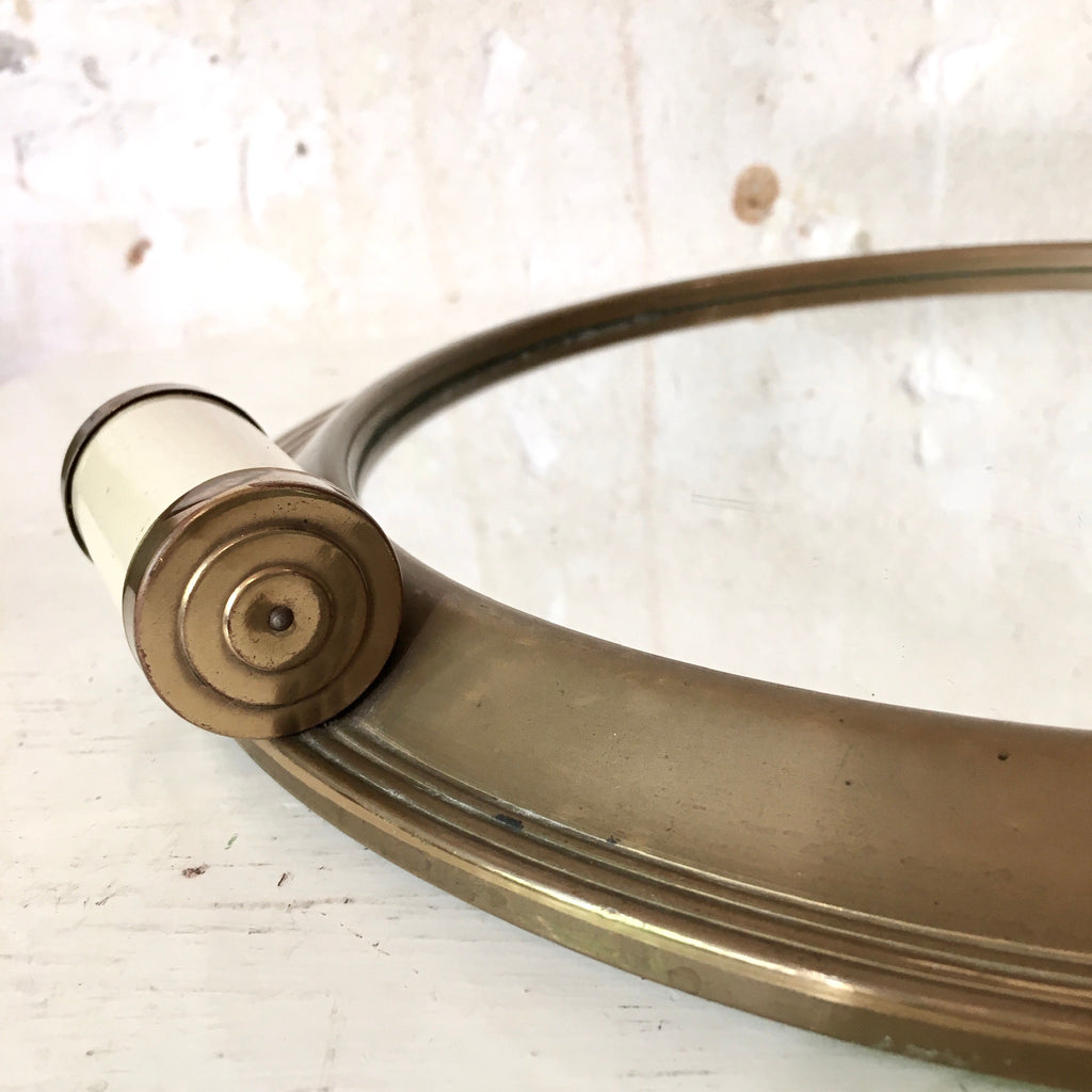 Plateau de service pour apéritif en métal, 5 compartiments Art Déco